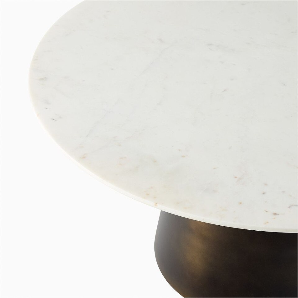 Olina Coffee Table 91cm - Modern Marble Elegance | West Elm UK